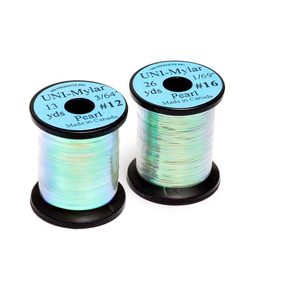 Uni (Pack Of 20) Mylar Pearl Large #12 Fly Tying Materials (Product Length 20 Yds / 18.2m)